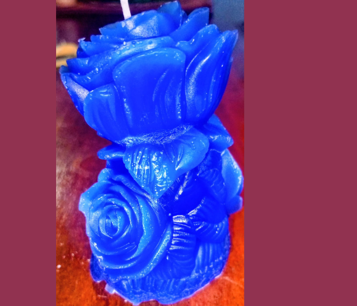 Blue piller Scendet Candle