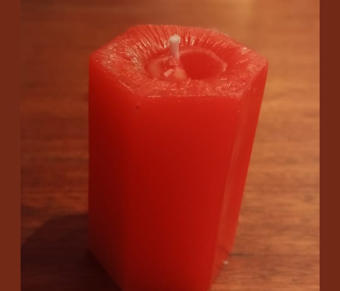 Red scented candle
