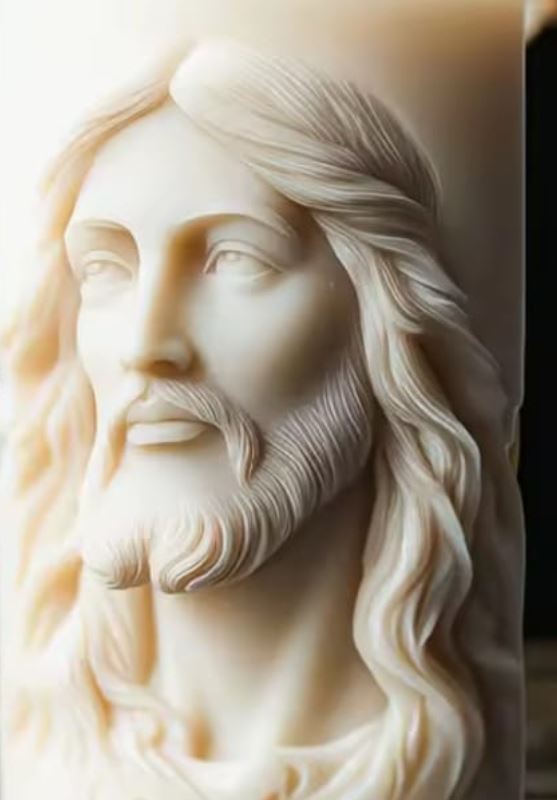 Jesus Face Candle