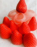8 strawberry candles without a wick